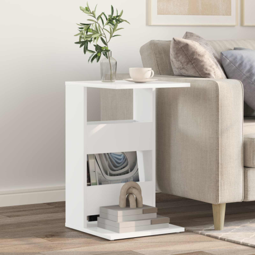 VidaXL vidaXL Side Table White 40 x 35 x 60.5 cm Engineered Wood