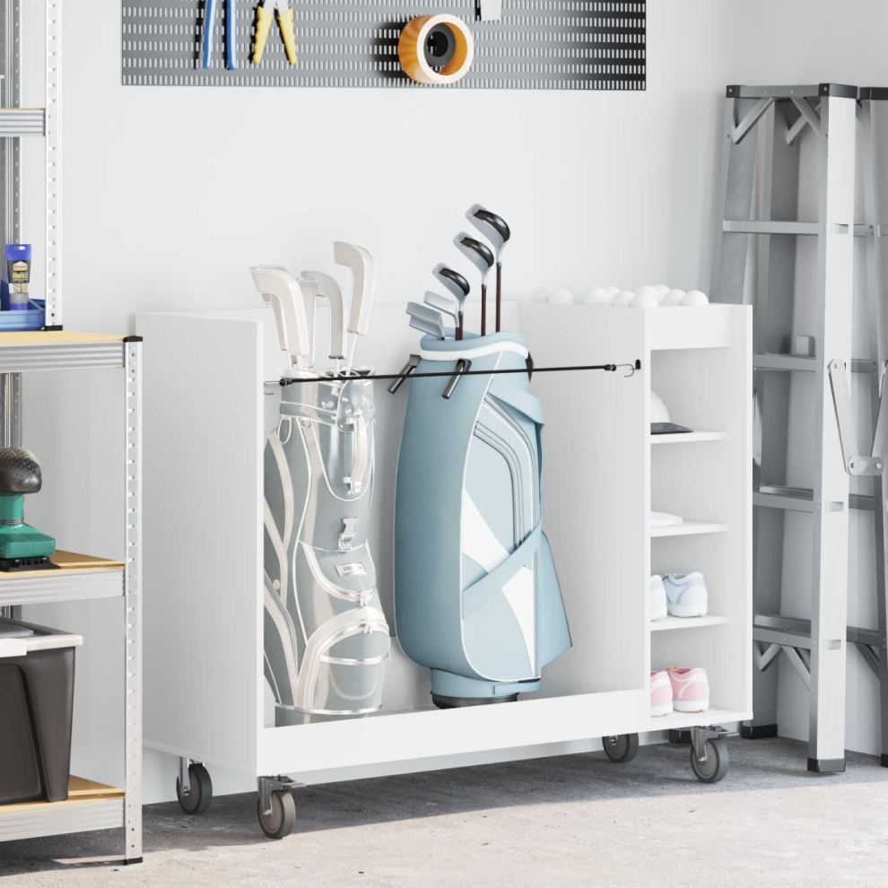 Vidaxl Golf Cabinet With Wheel Plain 120 X 45 X 98 Cm White