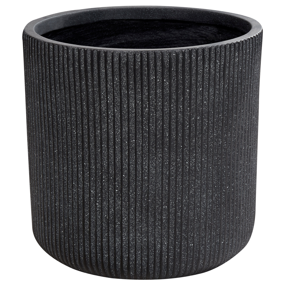 Beliani Plant Pot Oreoi 37 Cm Graphite Grey