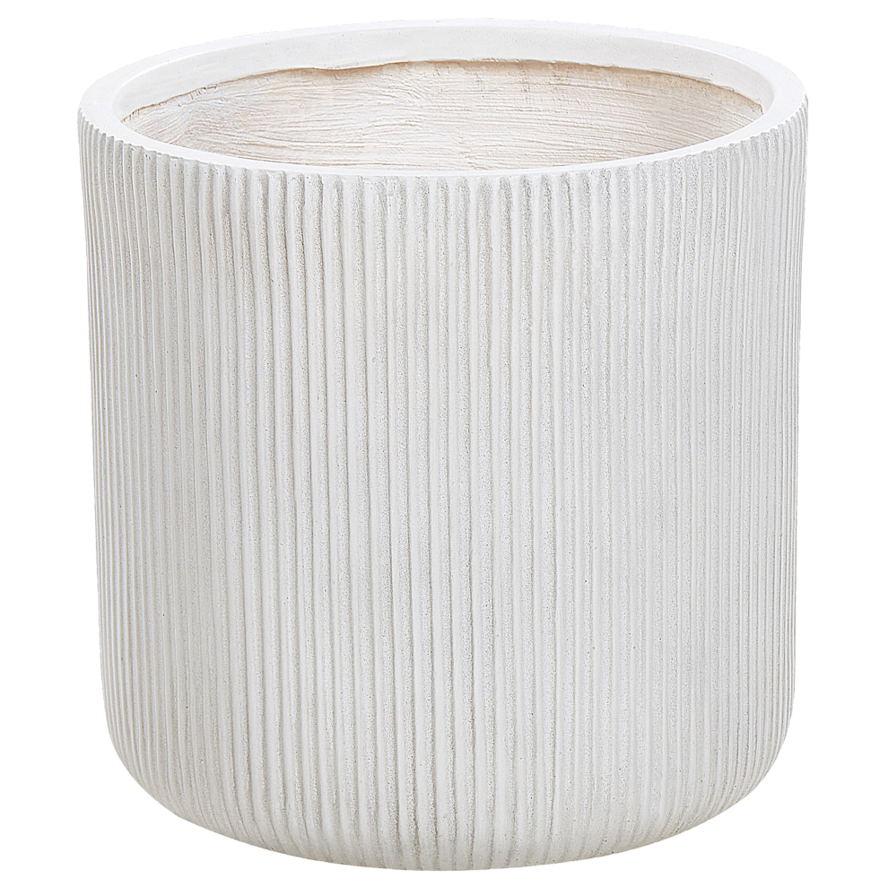 Beliani Plant Pot Oreoi 37 Cm Off-White