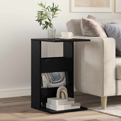 VidaXL vidaXL Side Table Black Oak 40 x 35 x 60.5 cm Engineered Wood
