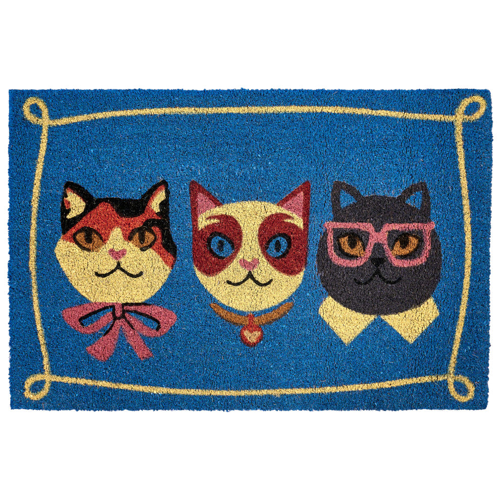 Beliani Doormat Mojicap Multicolour 60 X 90 Cm Cat Coir