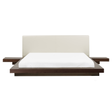 Waterbed Faux Leather ZEN 160 x 200 cm (EU King Size) Dark Ash Wood