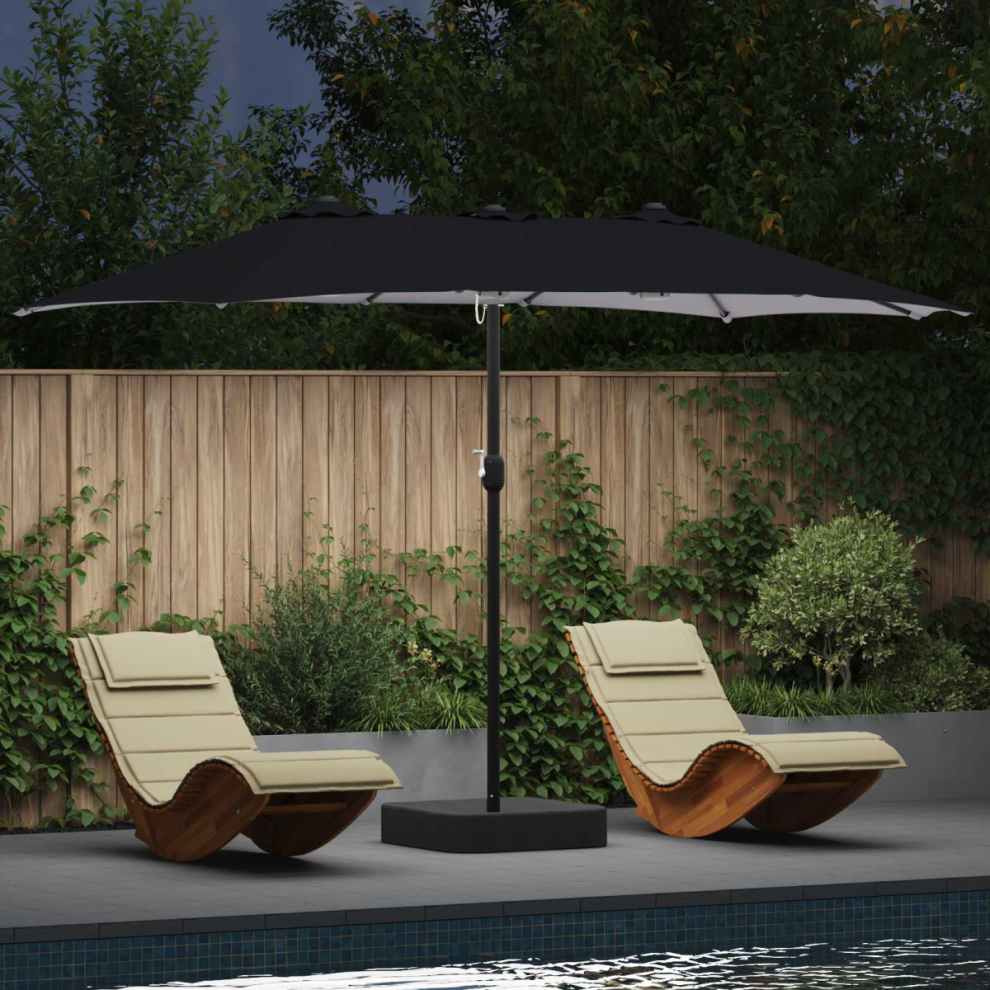 Vidaxl Garden Parasol Anthracite 385 X 209 X 244 Cm Polyester
