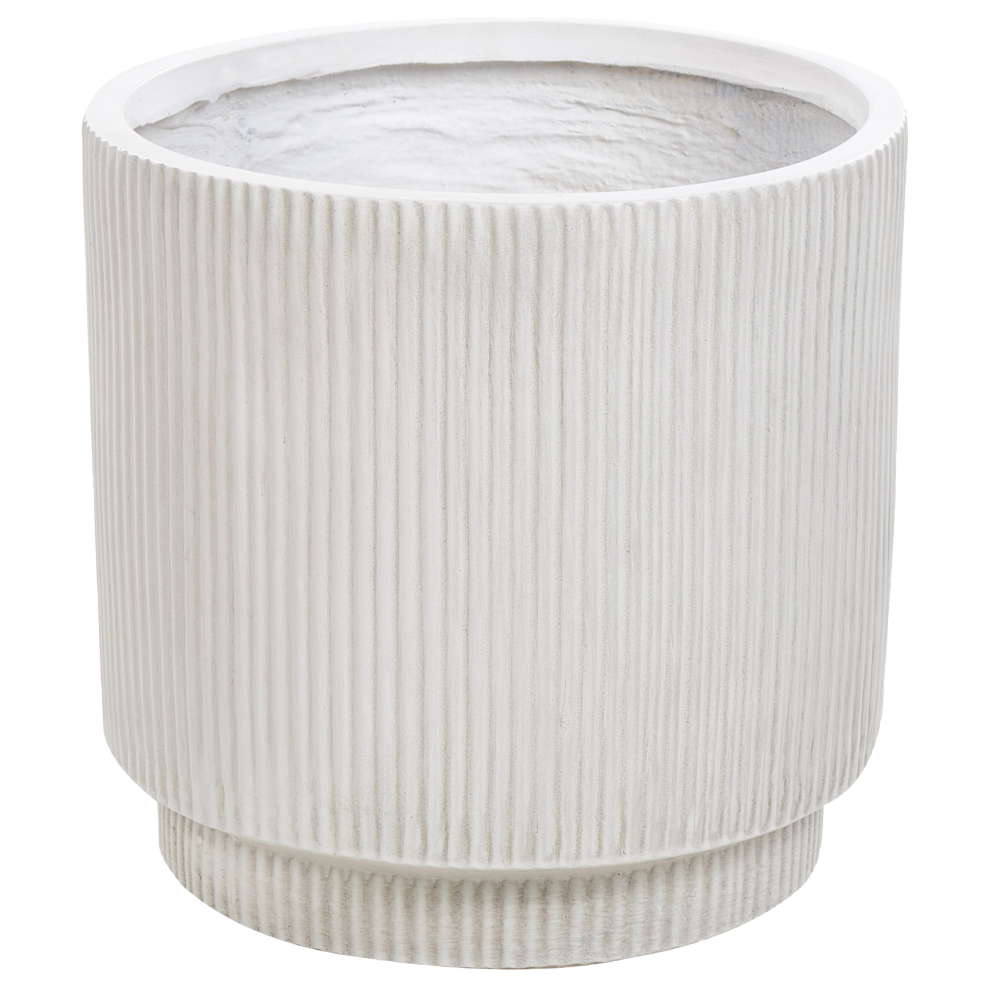 Beliani Plant Pot Daria 37 Cm Off- White