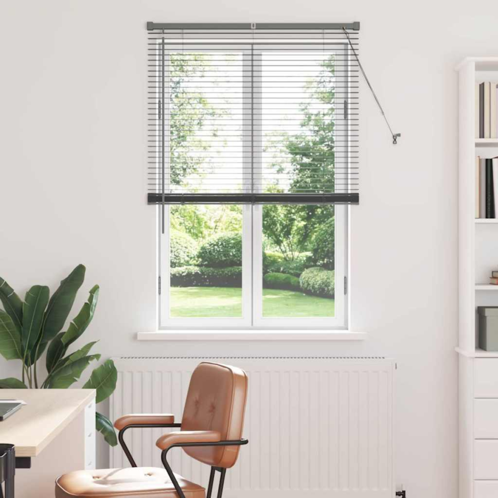 Vidaxl Venetian Blinds Manual Dark Grey 175 X 95 Cm Aluminium