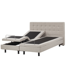 Adjustable Bed Fabric DUKE 160 x 200 cm (EU King Size) Beige