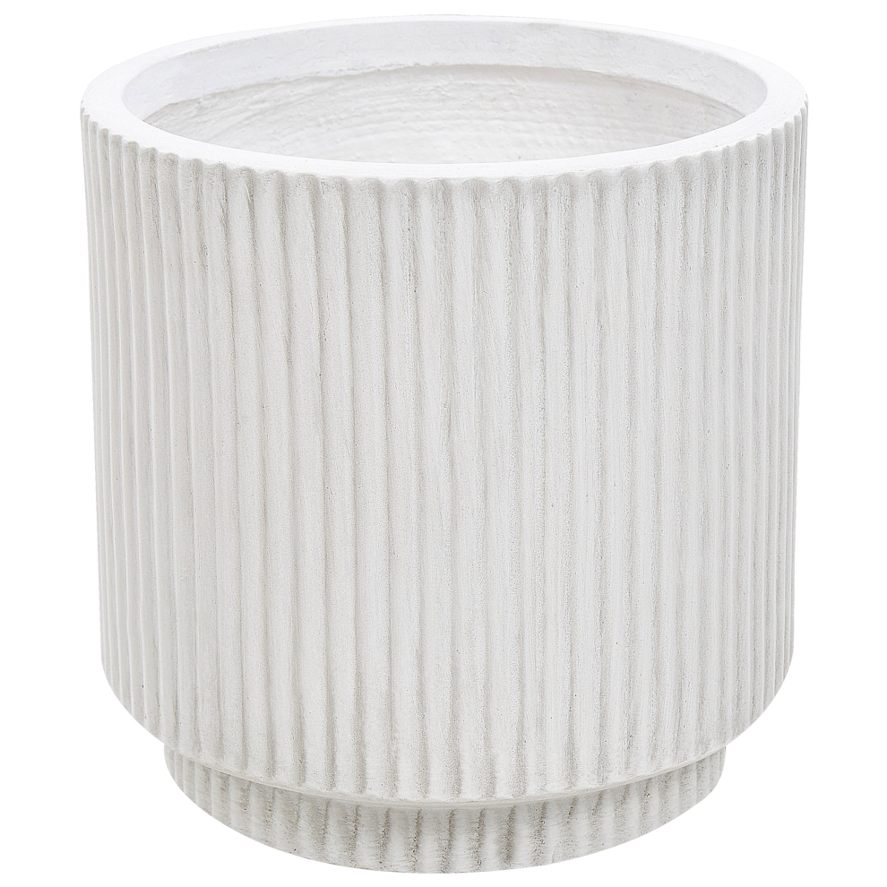 Beliani Plant Pot Daria 24 Cm Off-White