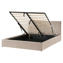 Ottoman Bed DREUX Velvet Taupe 160 x 200 cm (EU King Size)