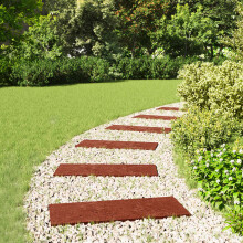 vidaXL Stepping Stone 6 pcs Red 60.5 x 25 x 2 cm Rubber