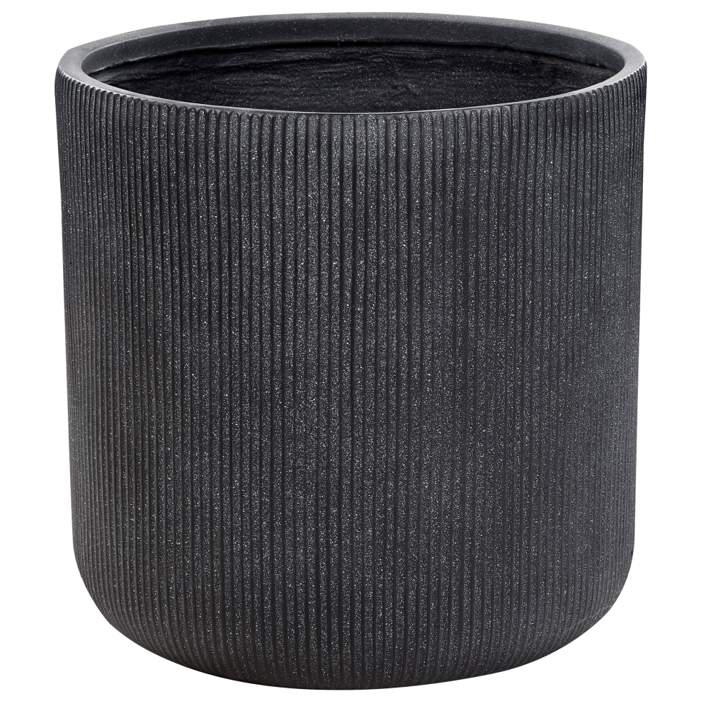 Beliani Plant Pot Oreoi 55 Cm Graphite Grey