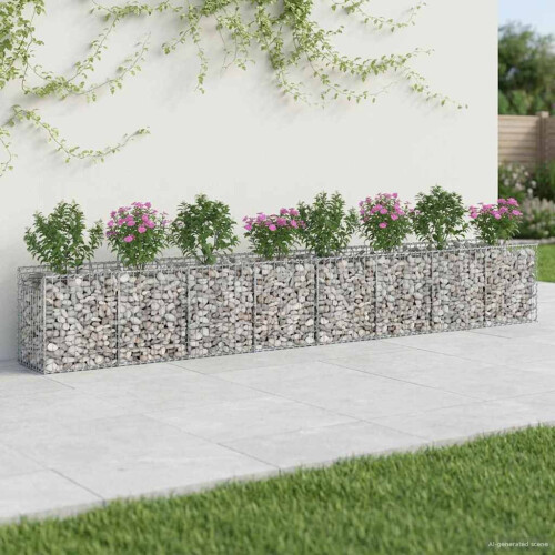 VidaXL vidaXL Gabion Raised Bed 2 pcs Silver