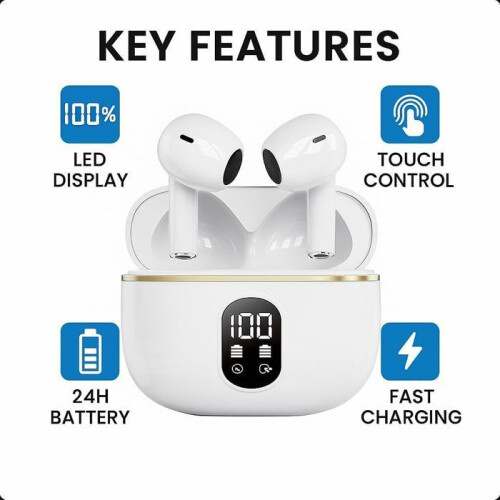 Draadloze Bluetooth-luidsprekers met een batterijduur van 48 uur (wit) 2