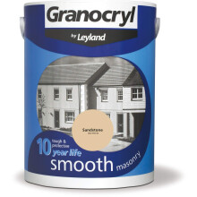 Leyland Granocryl Smooth Masonry Paint - All Weather Protection - Durable Covering Power - Mould Resistant - Sandstone - 5L
