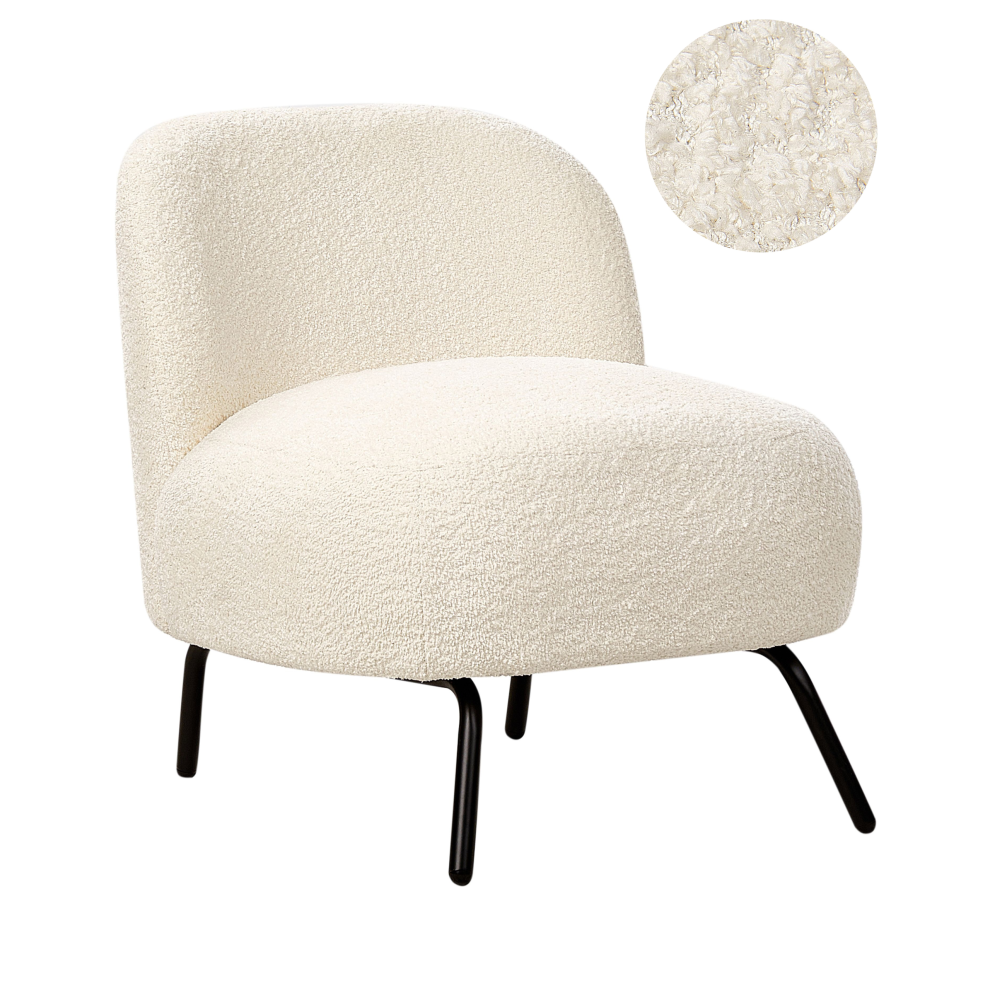 Beliani Armchair Kumla Boucle Off- White