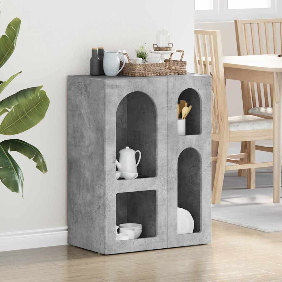 Vidaxl Sideboard Concrete 59 X 35 X 80.5 Cm Engineered Wood Grey