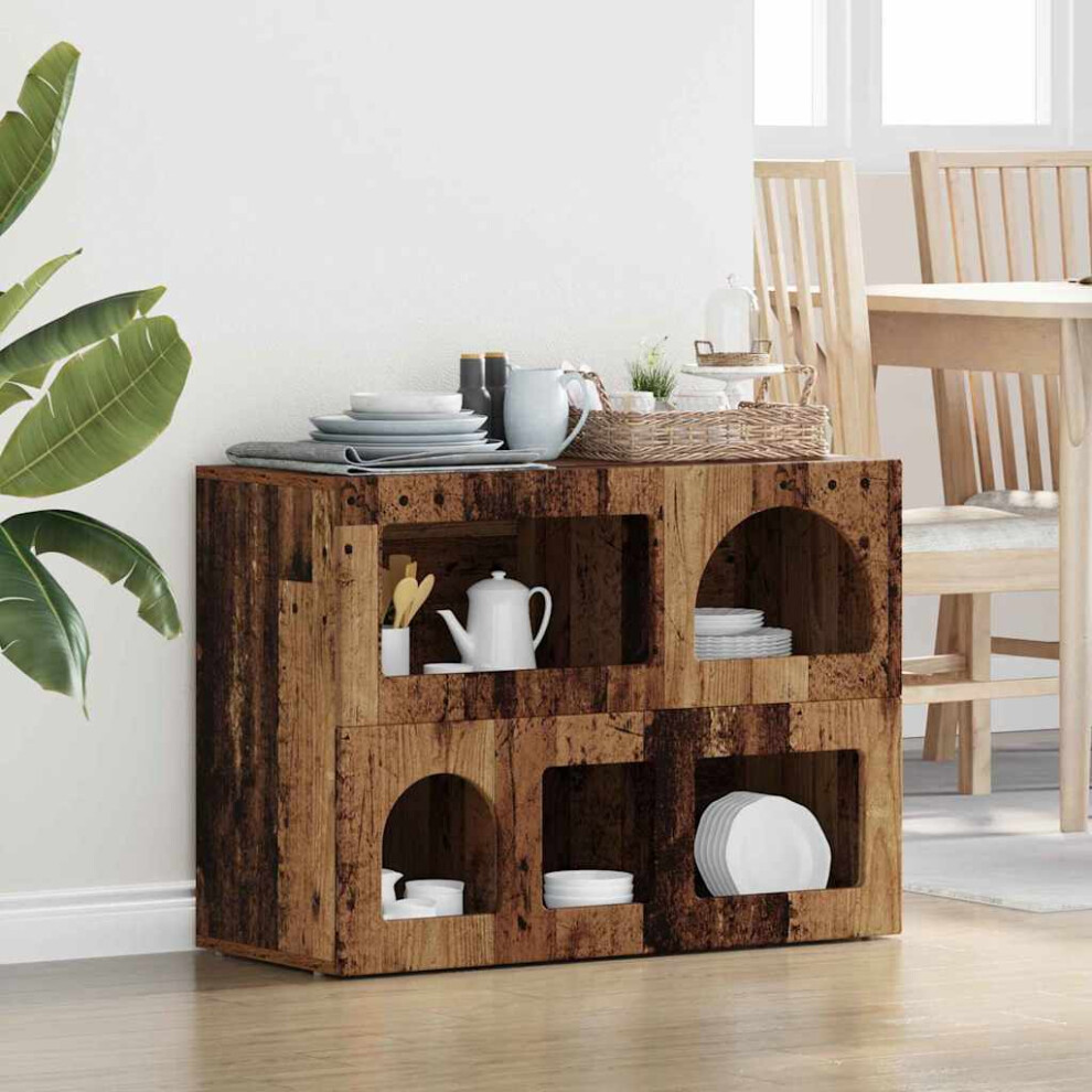 Vidaxl Sideboard Old Wood 80.5 X 35 X 59 Cm Engineered Wood