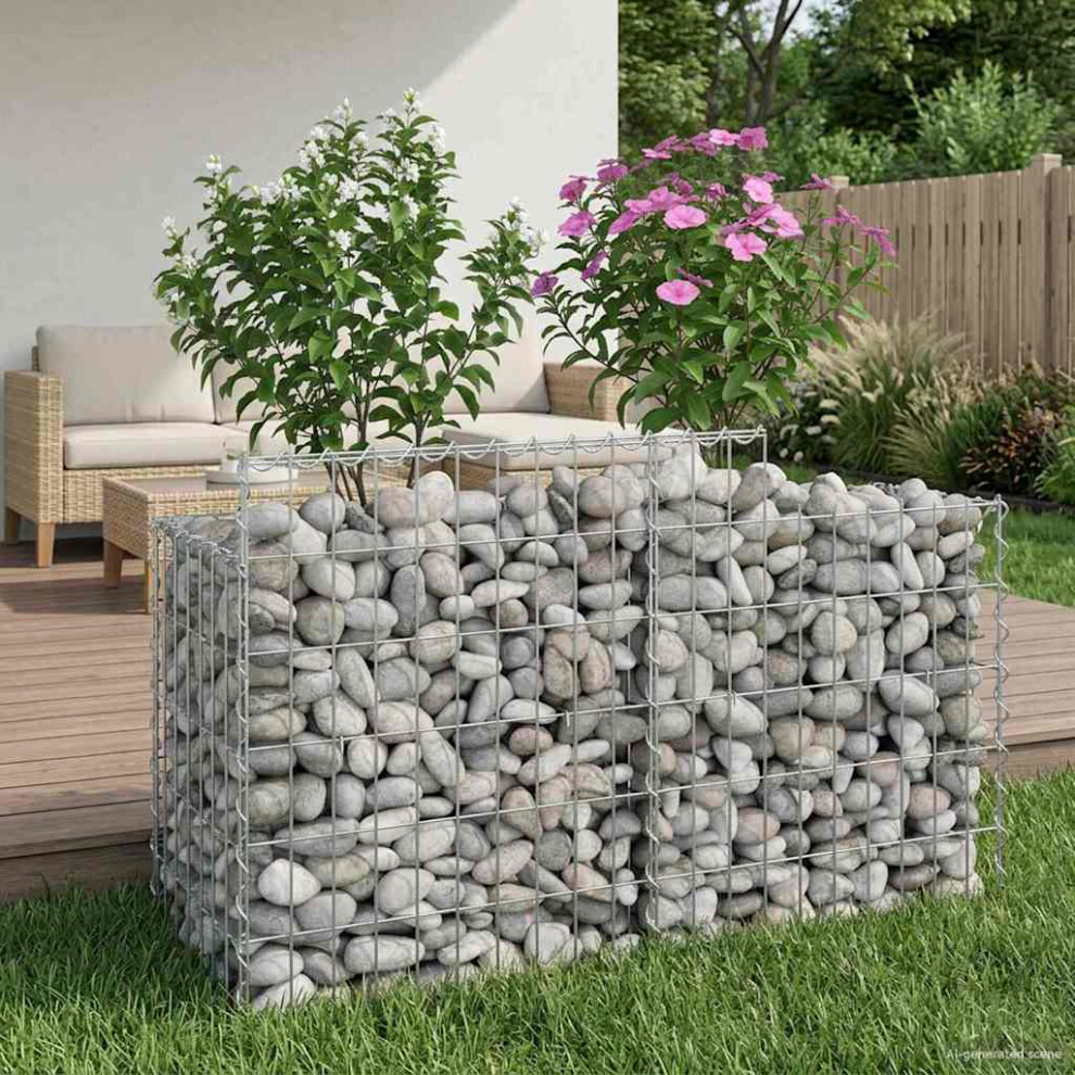 Vidaxl Gabion Raised Bed Silver