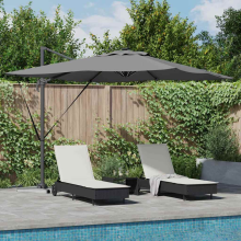 vidaXL Umbrella Antraciet 286 x 284 x 270 cm Aluminium and Polyester