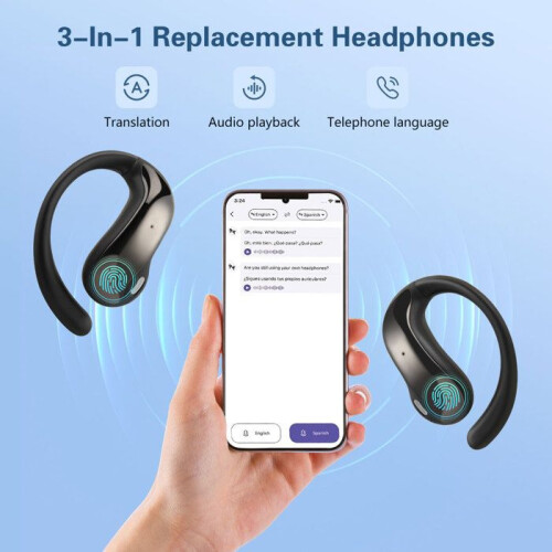 Instant Translator, Tactile LCD Translator, 50H Instant Translator with 144 Languages, 4 Modes 1