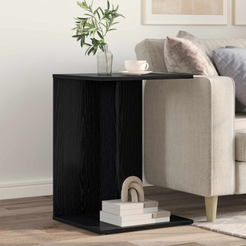 VidaXL vidaXL Side Table Black Oak 45 x 40 x 62.5 cm Engineered Wood