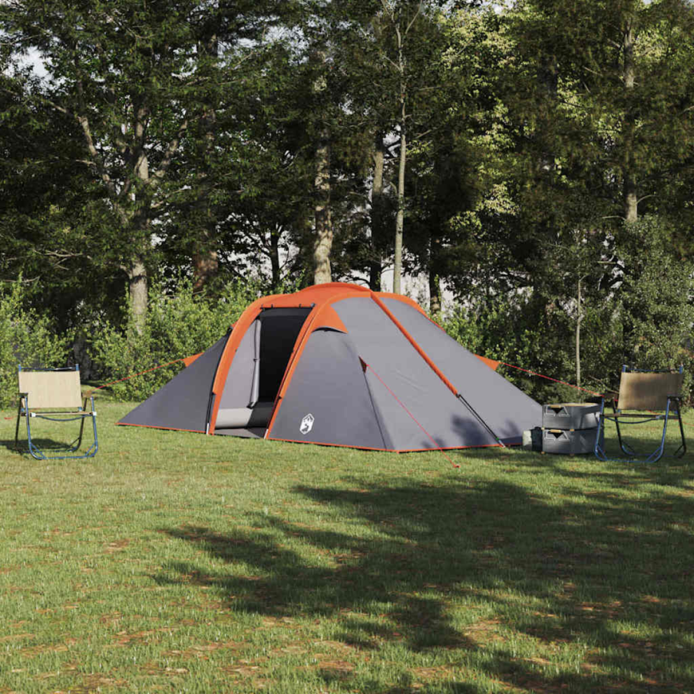 Vidaxl Tunnel Tent And 510 X 240 X 156 Cm Taffeta Grey/Orange