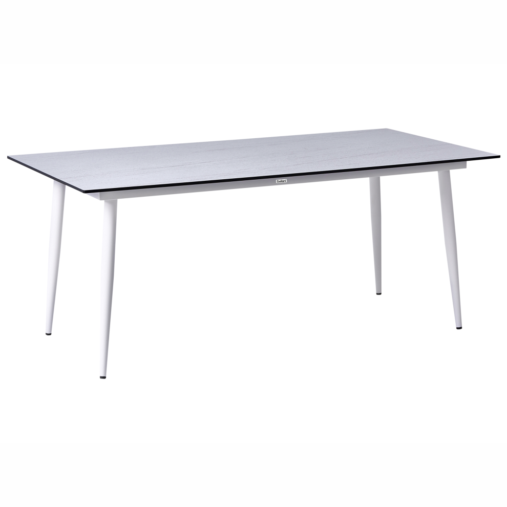 Beliani Garden Dining Table Tolentino 180 Cm 90 Cm Stone Effect Travertine Effect