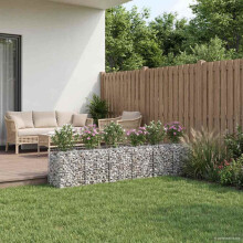 vidaXL Gabion Raised Bed 2 pcs Silver