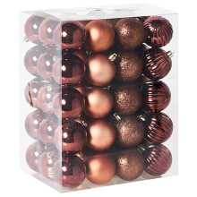 Set of 60 Baubles ISOJARVI Brown