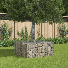 vidaXL Gabion Raised Bed Silver