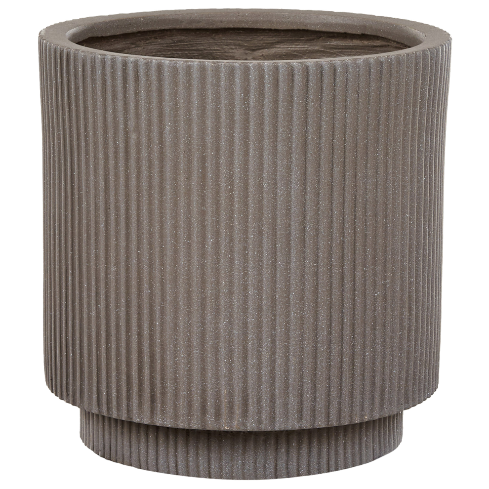 Beliani Plant Pot Daria 30 Cm Taupe