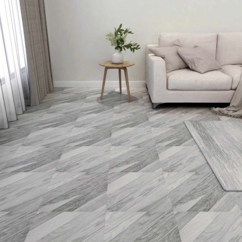 VidaXL vidaXL Bodenplanken Grau 5,11 m² 55 Stk. PVC