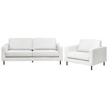 Living Room Set 4 Seater SAVALEN Fabric Off-White