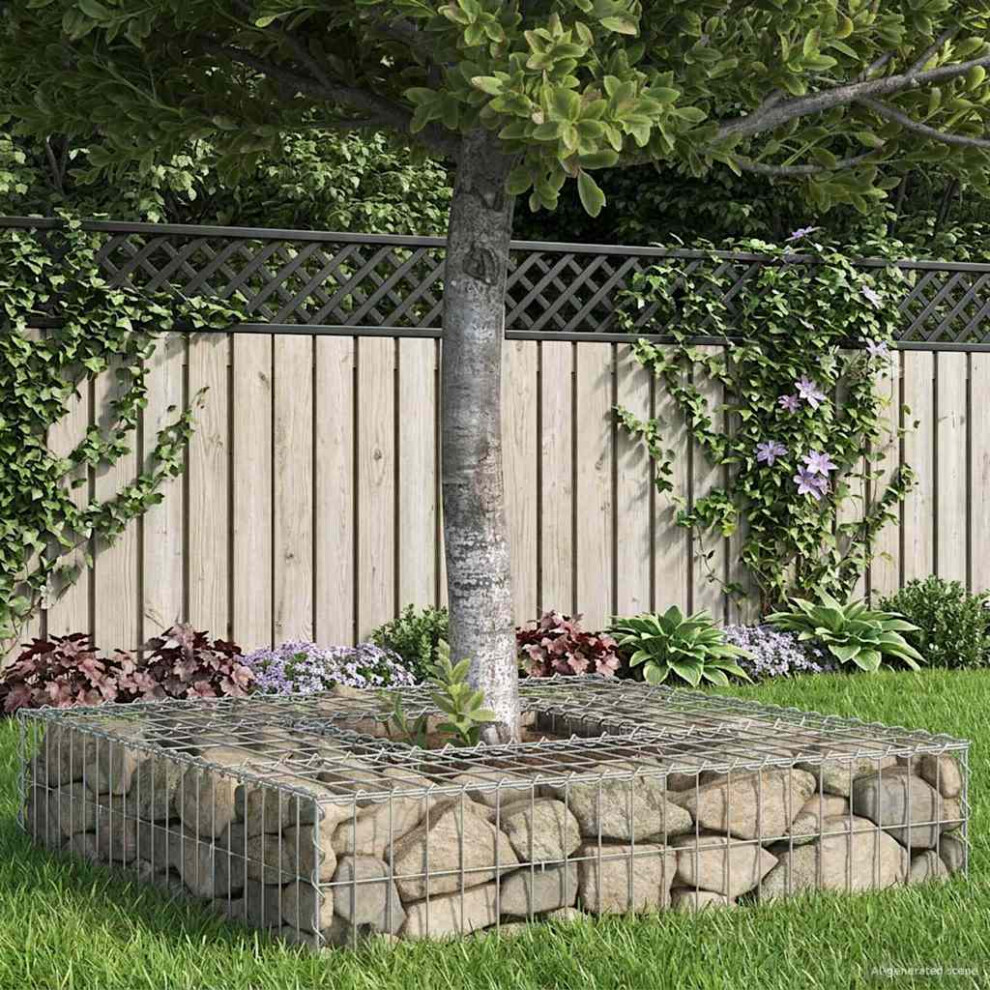 Vidaxl Gabion Raised Bed Silver