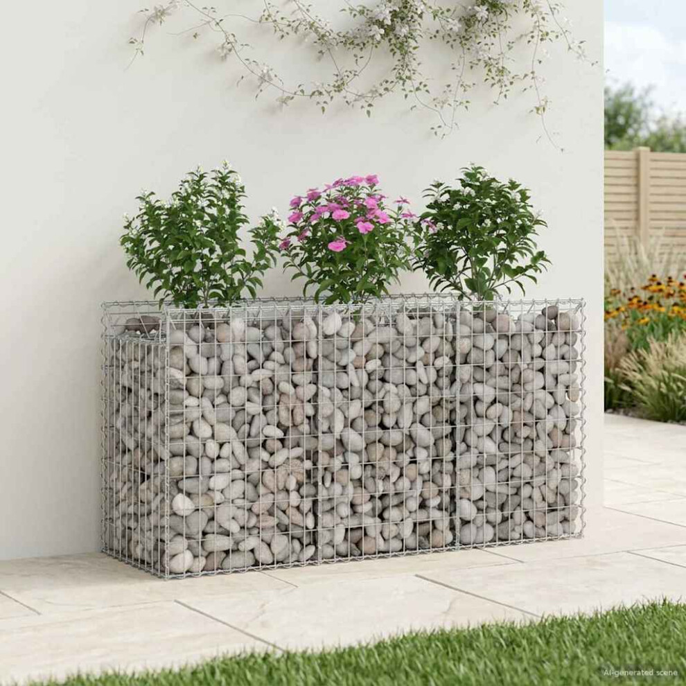 Vidaxl Gabion Raised Bed Silver
