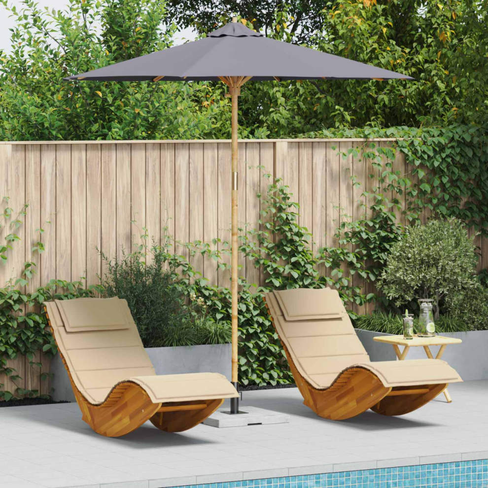 Vidaxl Garden Parasol Dark Grey 240 X 260 Cm Bamboo