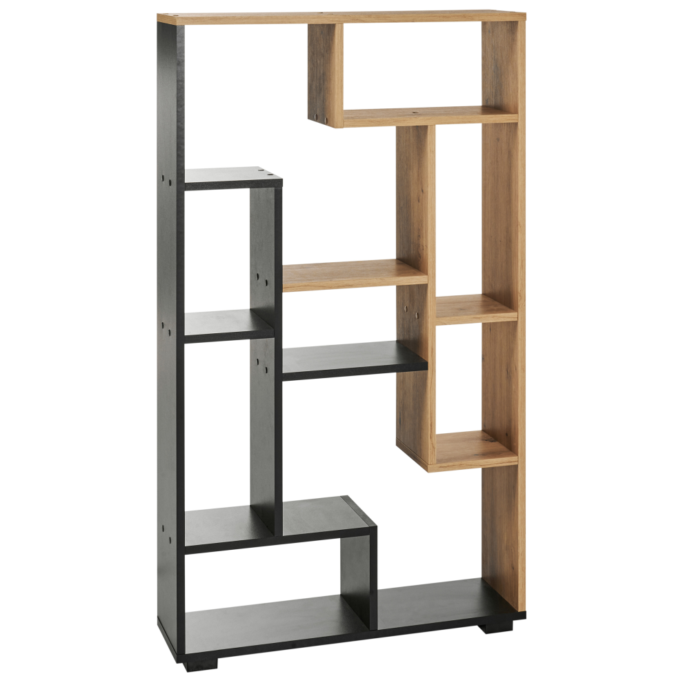Beliani Shelving Unit Alma 122 Cm Brown/ Black Black,Brown