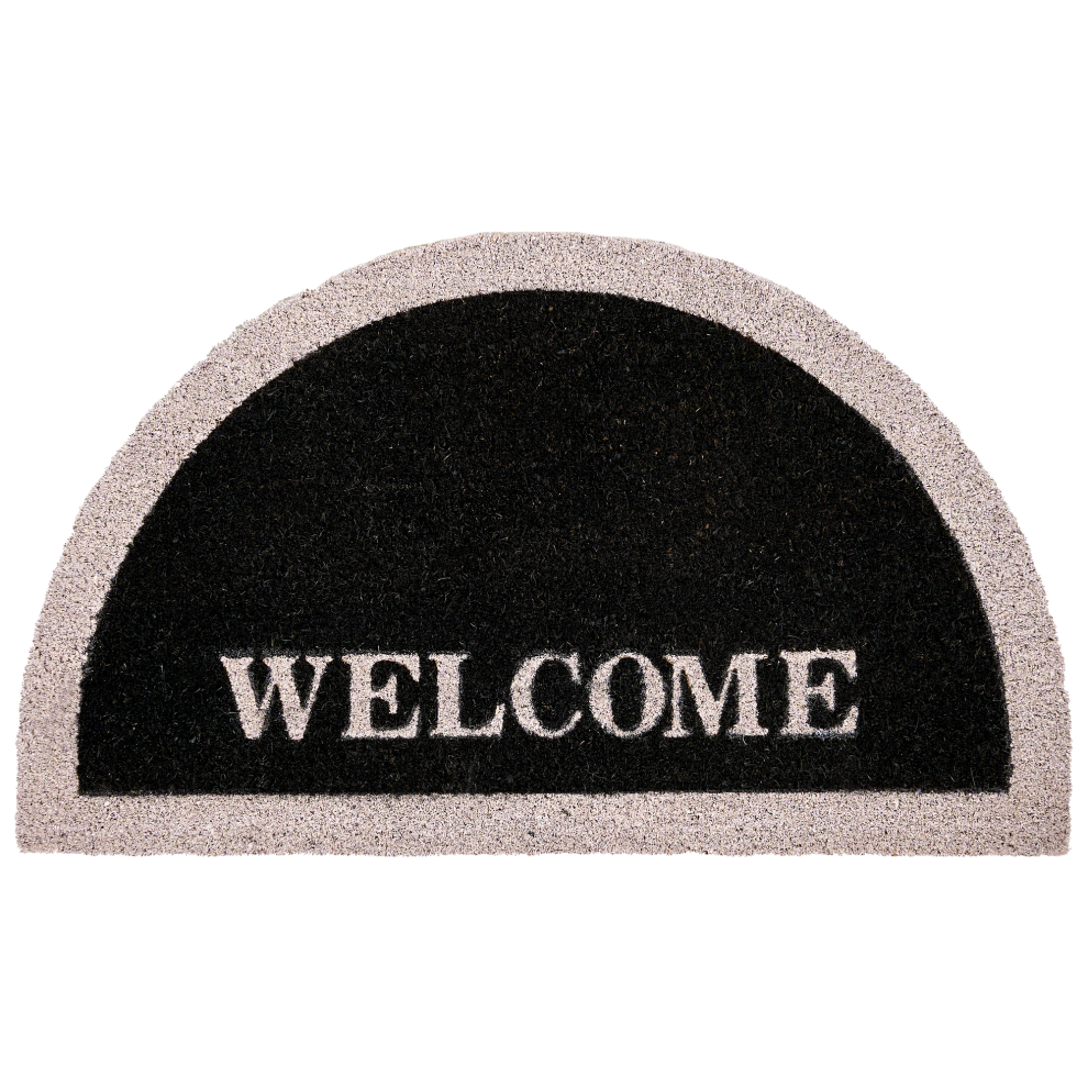 Beliani Doormat Buhi 45 X 75 Cm Text Coir Black