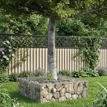 vidaXL Gabion Raised Bed Silver