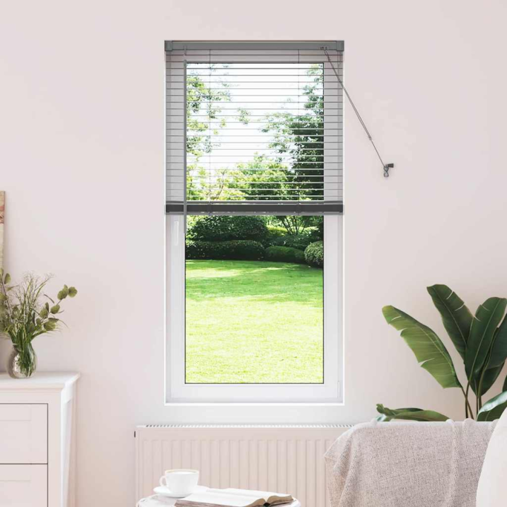 Vidaxl Venetian Blinds Manual Dark Grey 130 X 60 Cm Aluminium