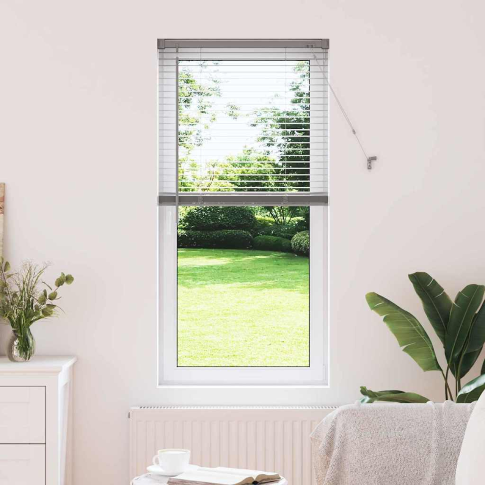 Vidaxl Venetian Blinds Height Adjustable Silver 130 X 65 Cm Aluminium
