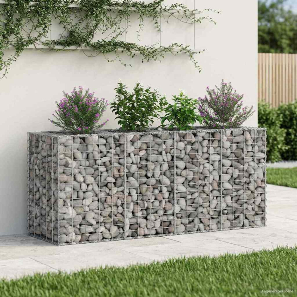 Vidaxl Gabion Raised Bed Silver