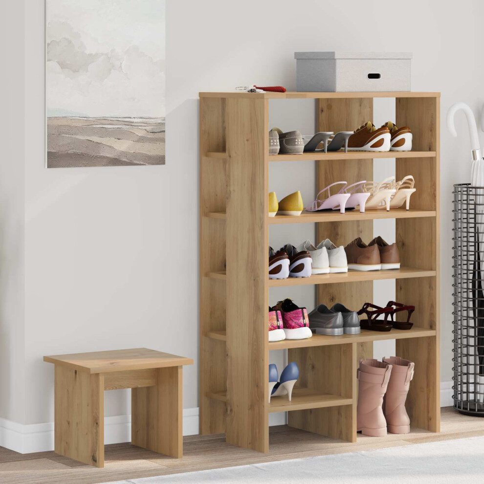 Vidaxl Shoe Cabinet With Shelf 2 Pcs Artisan Oak Engineered Wood