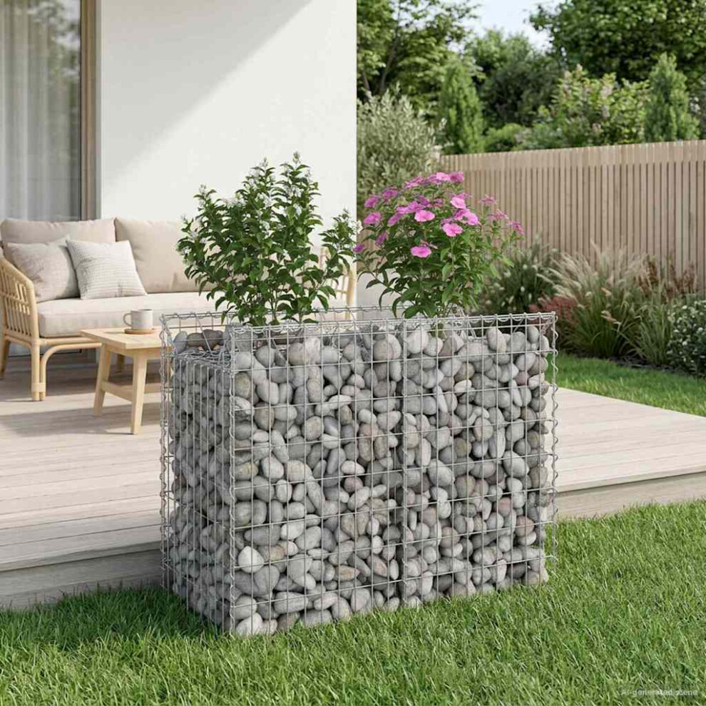 Vidaxl Gabion Raised Bed Silver