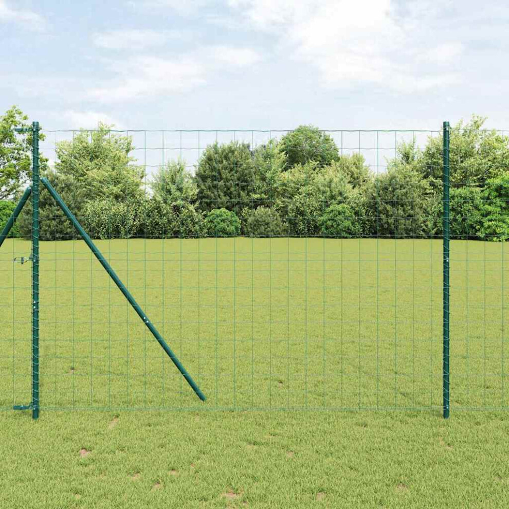 Vidaxl Euro Fence 1.6 X 10M Pvc-Coated Iron Green