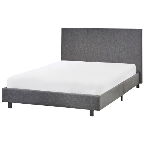 Beliani Bed Fabric ALBI 120 x 200 cm (EU Small Double) Grey