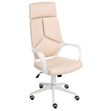 Office Chair DELIGHT II Faux Leather Light Beige