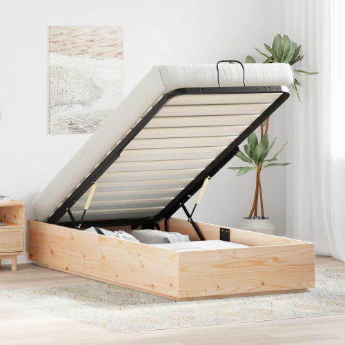 VidaXL vidaXL Ottoman Bed Frame Natural 80 x 200 cm Solid Pine Wood
