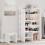 VidaXL vidaXL Shoe Cabinet with Shelf 2 pcs White Engineered Wood 1
