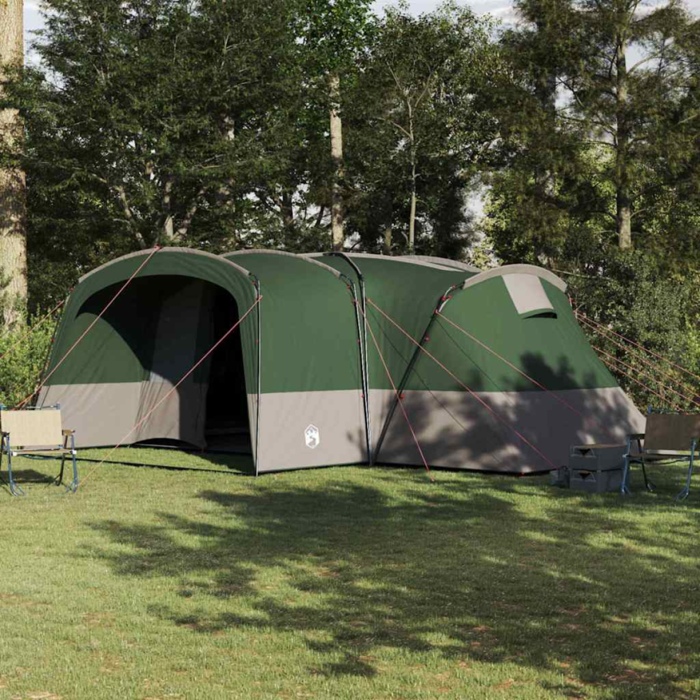Vidaxl Family Tent 12-Person Green And White 760 X 645 X 230 Cm